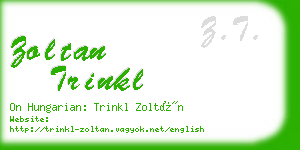 zoltan trinkl business card